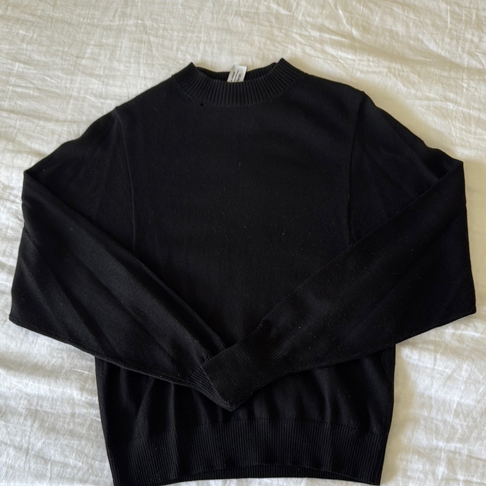 & Other Stories Black Mockneck Sweater